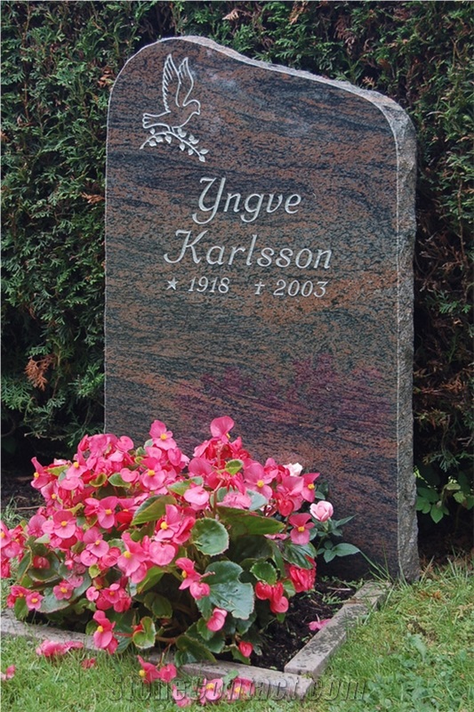 Hallandia Granite Polished Gravestone