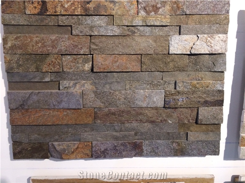 Natural Slate Stacked Veneer Wall Panels