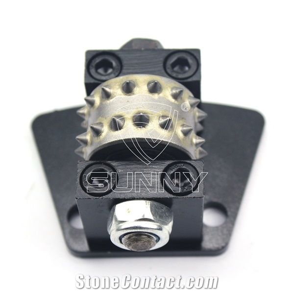 Trapezoid Diamond Bush Hammer Rollers Concrete