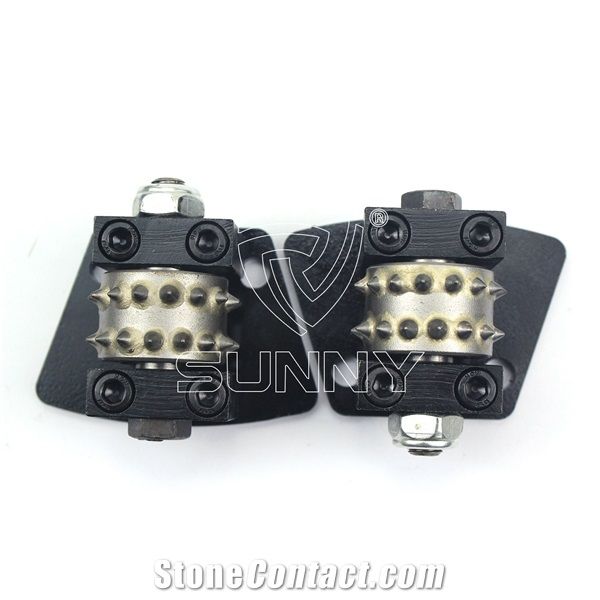 Trapezoid Diamond Bush Hammer Rollers Concrete