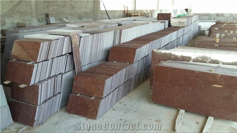 Kisan Red Granite Tiles, Slabs