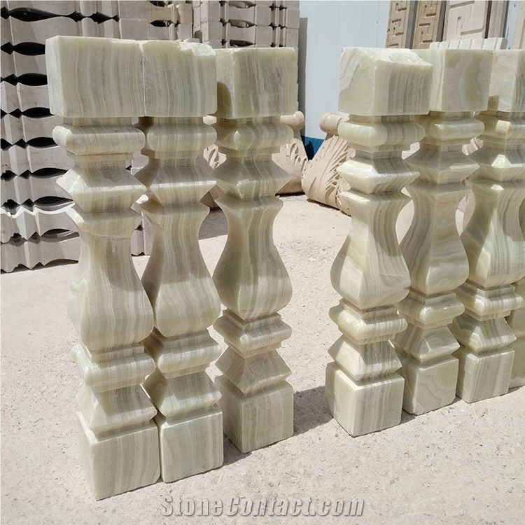 Titanium White Onyx Balustrades