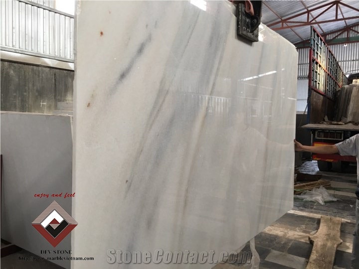 Yen Bai White Marble Blue Vein Slab