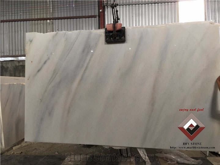 Yen Bai White Marble Blue Vein Slab