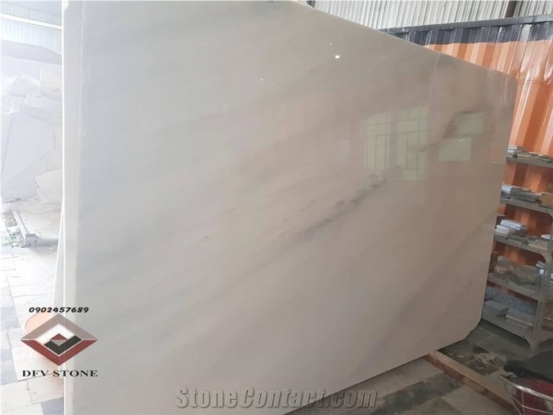 Yen Bai White Marble Blue Vein Slab