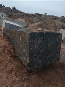 Bubble Black Granite Blocks