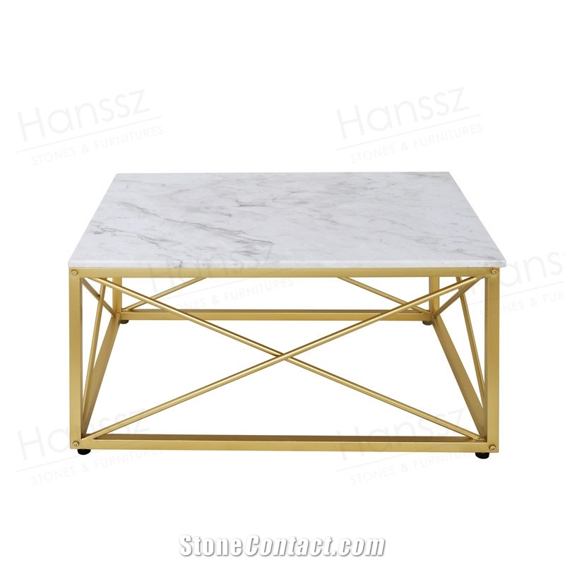Rectangle Volakas White Marble Coffee Table Top