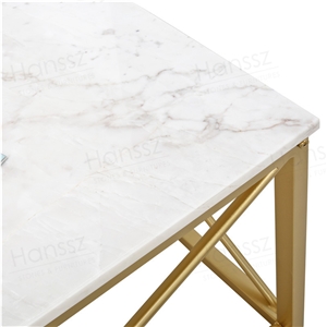 Rectangle Volakas White Marble Coffee Table Top