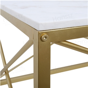 Rectangle Volakas White Marble Coffee Table Top