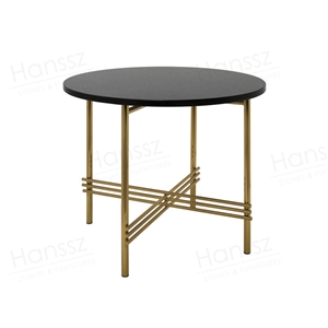 Black Round Nero Margiua Marble Coffee Table