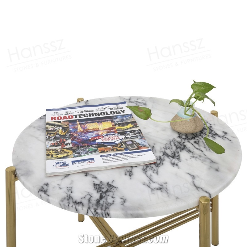 Modern Design Calacatta White Marble Coffee Table
