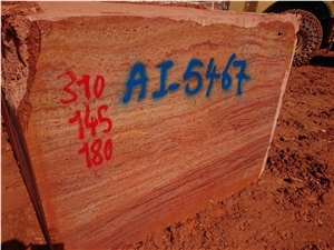 Red Travertine Blocks