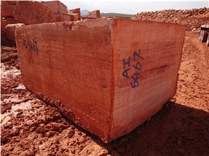 Red Travertine Blocks