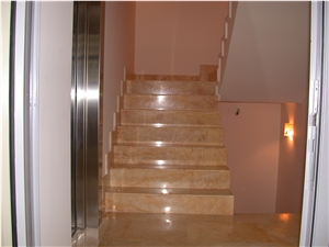Helicon Gold Marble Stairs