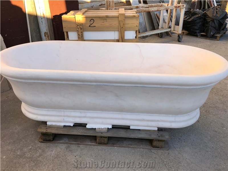 Bianco Carrara Marble Bathtub