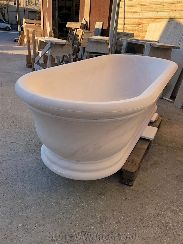 Bianco Carrara Marble Bathtub