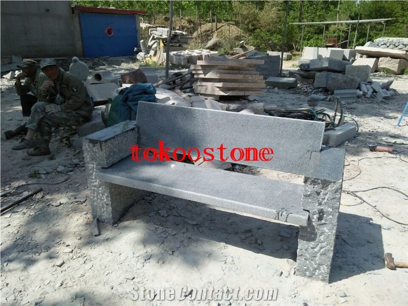 Granite Garden Stone Table and Chair/Bench