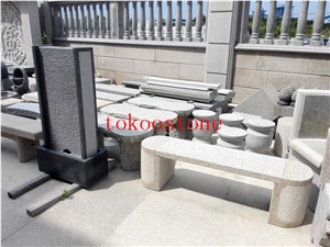Granite Garden Stone Table and Chair/Bench