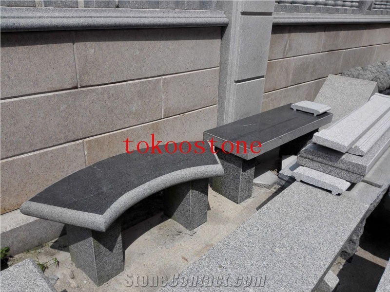 Granite Garden Stone Table and Chair/Bench