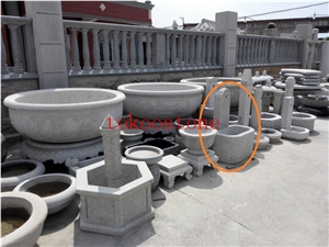 Natural Grey Granite Fountain