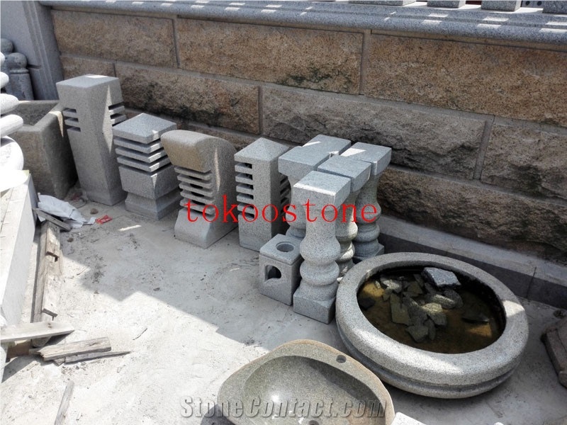 Natural Stone Grey Granite Fountain