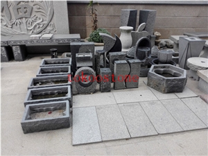 Natural Stone Grey Granite Fountain