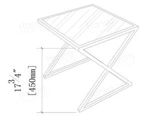 Panda White Marble Coffee Table with Metal Frame