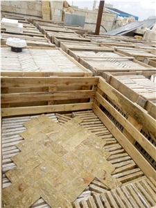 Limestone Yellow, White Dark Yellow Limestone Tiles