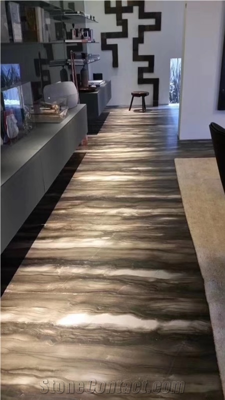 Sequoia Brown Quartzite Brown Wave Vein Slabs
