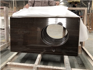 Wooden Vein Quicksand Brown Granite Vanity Top