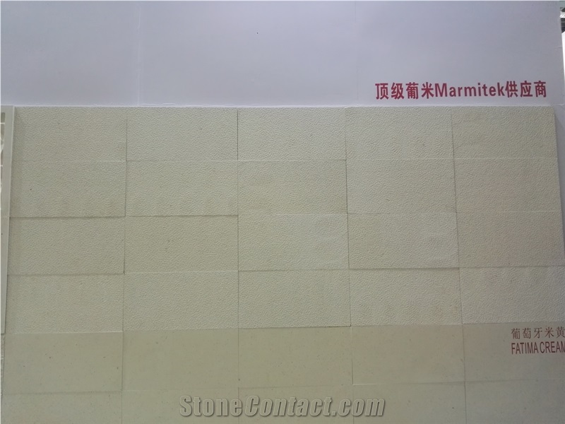 Split Face Fatima Beige Limestone 3d Cnc Carving Wall Panel Tiles,Building Exterior Project
