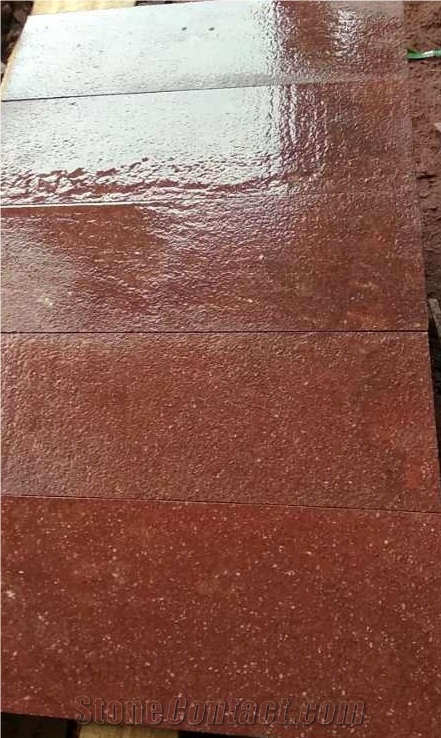 Red Porphyry Tiles Flamed Tiles