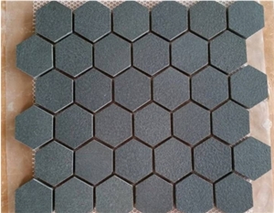 Basalt Mosaic Design Hexagon Mosaic Tile