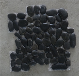 Black Pebbles Mosaic Tiles for Wall and Floors Black Pebbles Mosaic Tiles for Wall and Floors