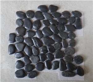 Black Pebbles Mosaic Tiles for Wall and Floors