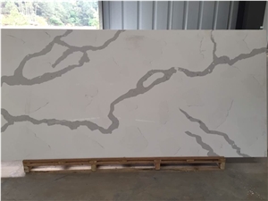 Chinese Calacatta Quartz Stone Slab