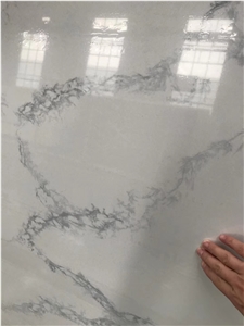 Chinese Calacatta Quartz Stone Slab