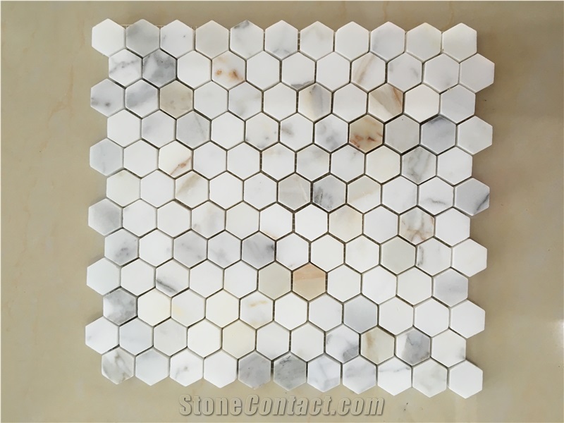 Hexagon Calacatta Mosaic Marble Mosaic