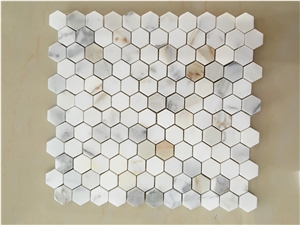 Hexagon Calacatta Mosaic Marble Mosaic
