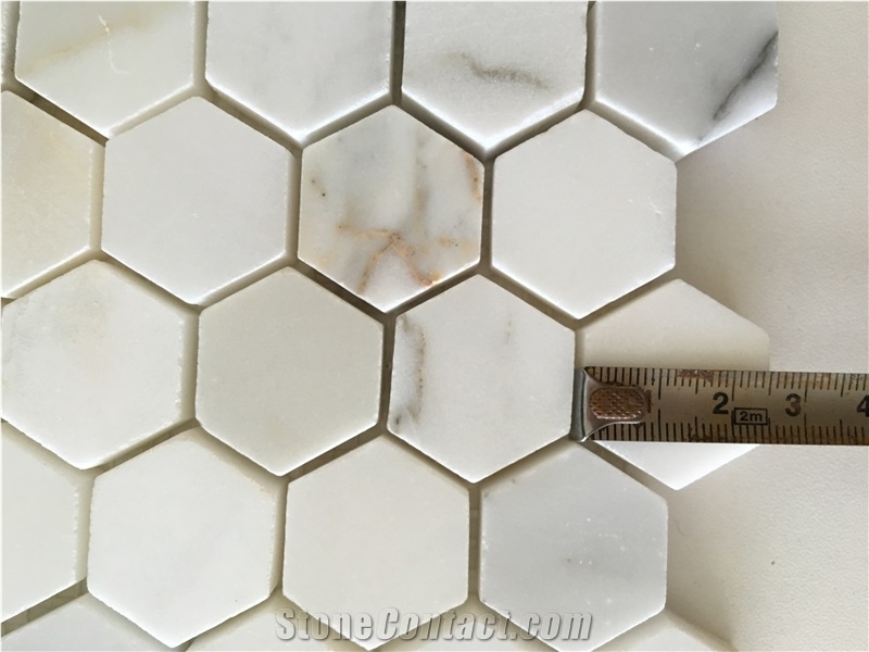 Hexagon Calacatta Mosaic Marble Mosaic