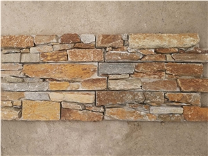 Rusty Cement Culture Stone Yellow Slate Panel