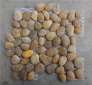Yellow Pebbles Mosaic Used for Wall and Floor