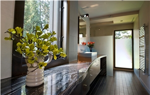 Black Ancient Wood Marble Countertop