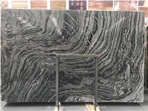 Black Ancient Wood Marble Countertop