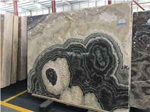 Polished Black Onyx Slabs for Book Match
