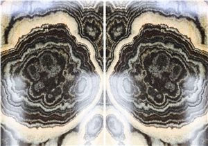 Polished Black Onyx Slabs for Book Match