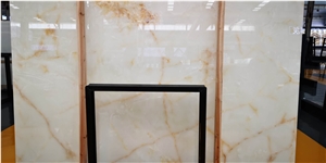 Good Quality Golden White Onyx Slab for Home Decor Good Quality Golden White Onyx Slab for Home Decor