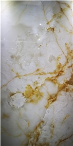 Good Quality Golden White Onyx Slab for Home Decor