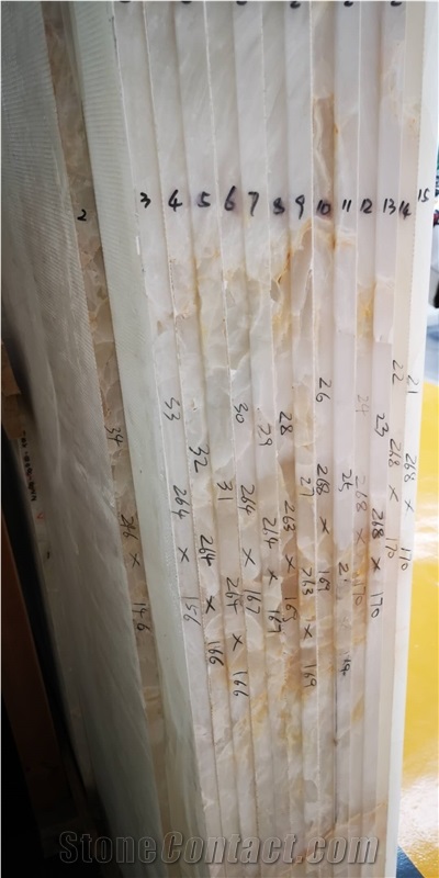 Good Quality Golden White Onyx Slab for Home Decor