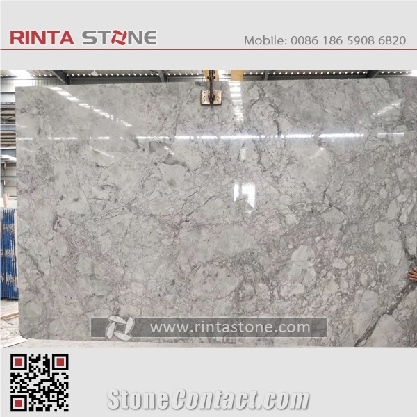 Super White Quartzite Fantasy Statuario Slabs